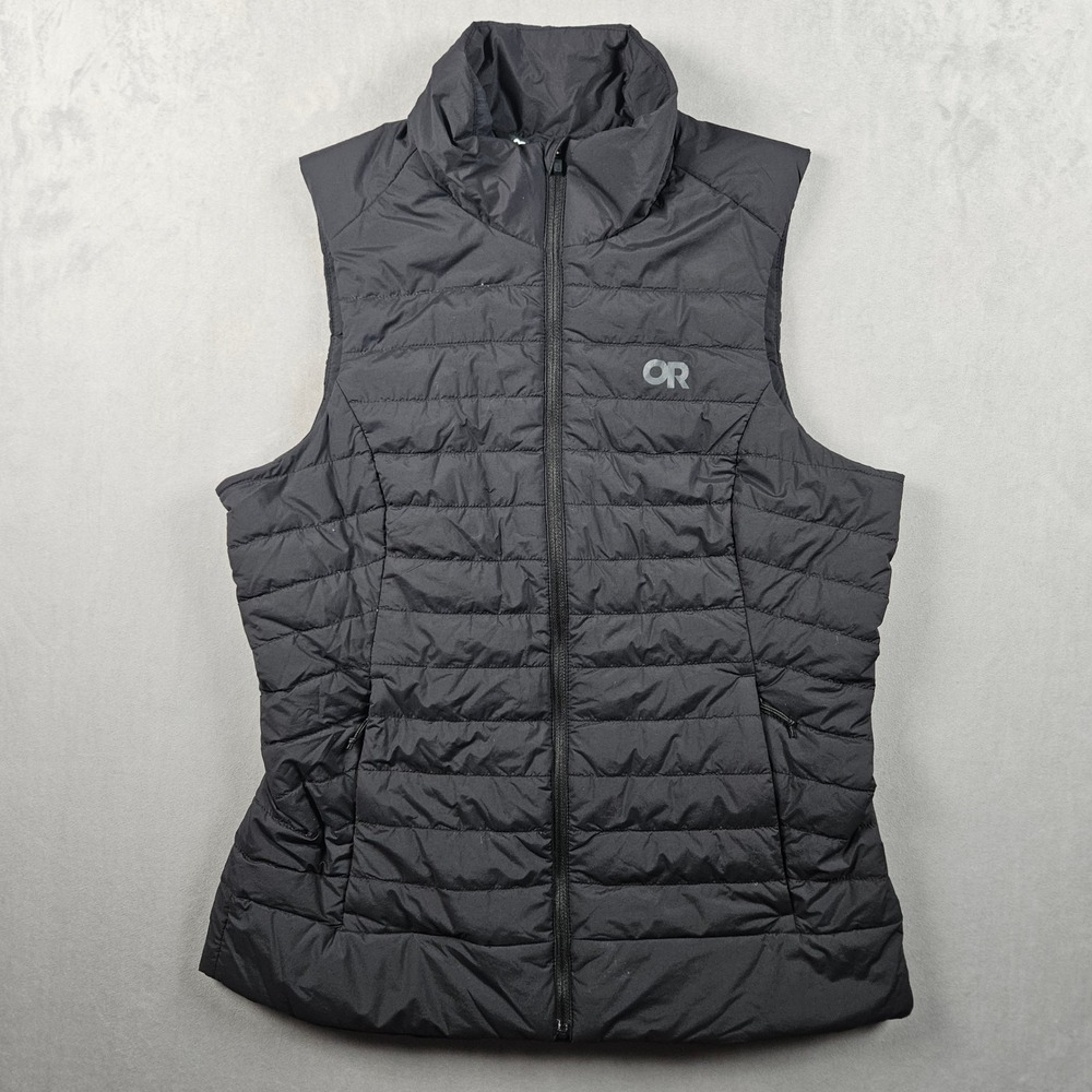 Outdoor Research Shadow Insulated Vest Womens Small Black Full Zip Puffer